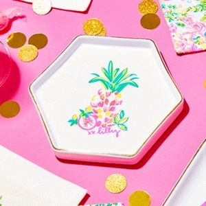 NWT Lilly Pulitzer Octagon Pineapple Trinket Jewelry Tray Dish
